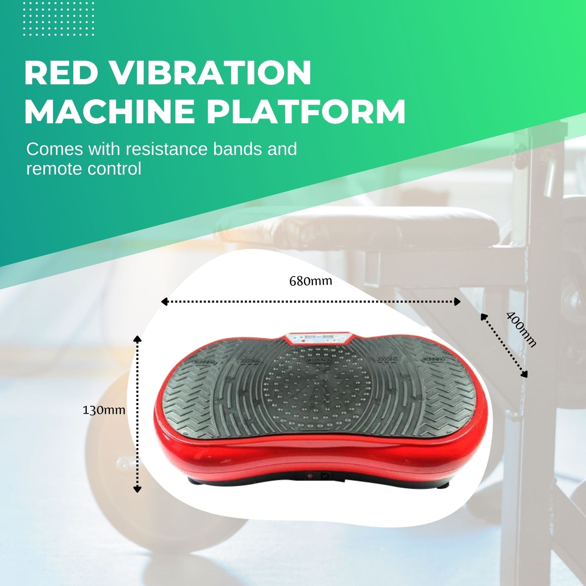 Social Hike Red Vibration Machine Platform - Exercise Plate Whole Body Workout