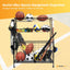 Social Hike Sports Equipment Storage Organiser Trolley on Wheels for Garage