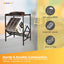 Social Hike Turntable Player Stand & Vinyl LP Record Album Storage - Black