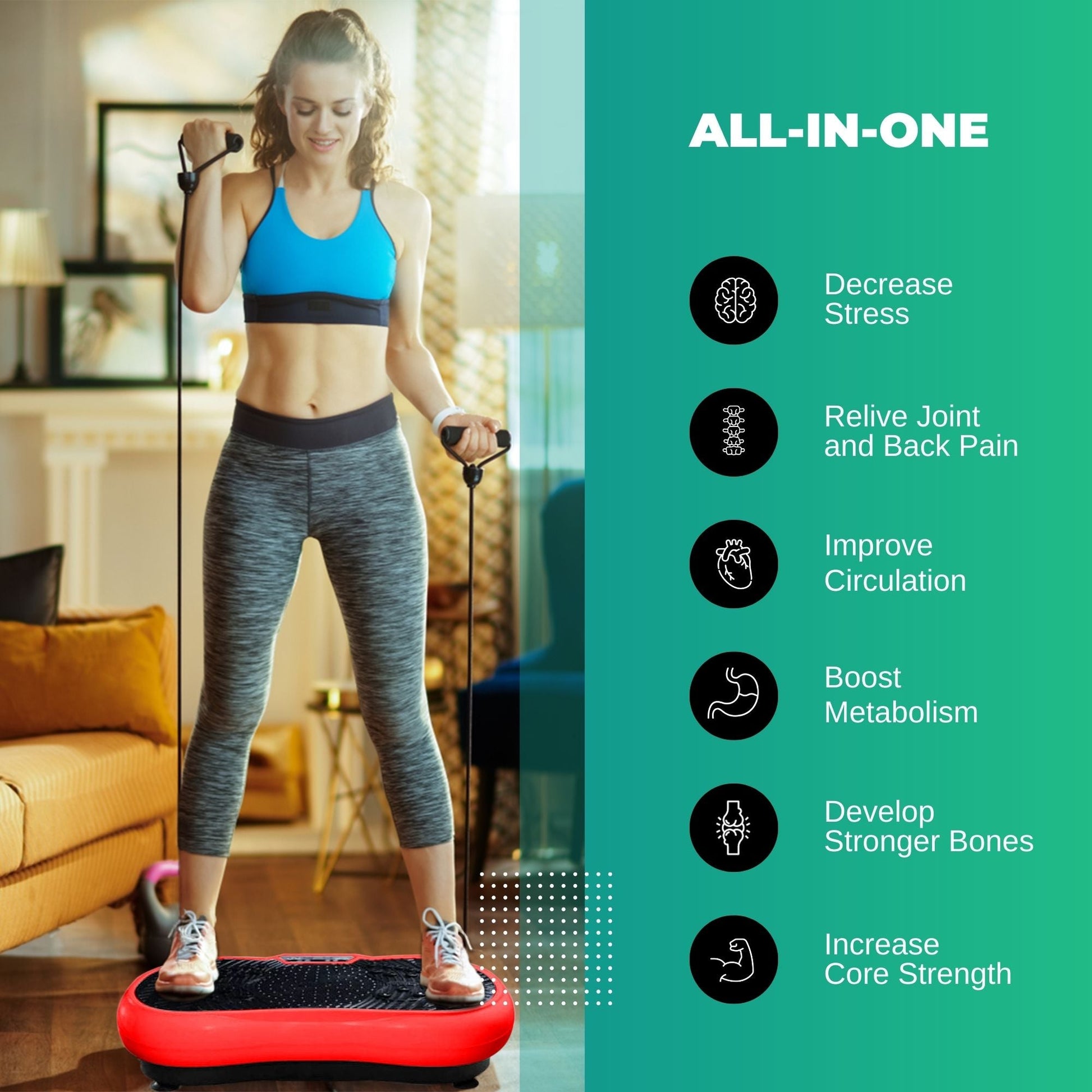 Social Hike Vibration Machine Home Exercise Platform - Vibrating Workout Plate