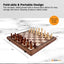 Social Hike Wooden Chess & Checkers 2 in 1 – Magnetic Travel Foldable Board Game