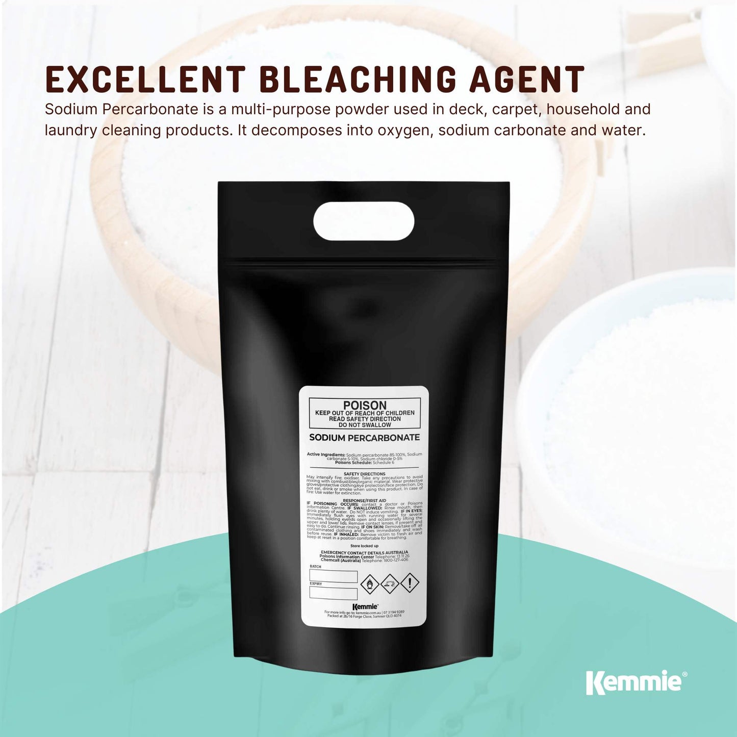 Sodium Percarbonate - Eco Laundry Cleaner Brewing Sanitiser Oxygen Bleach Bulk