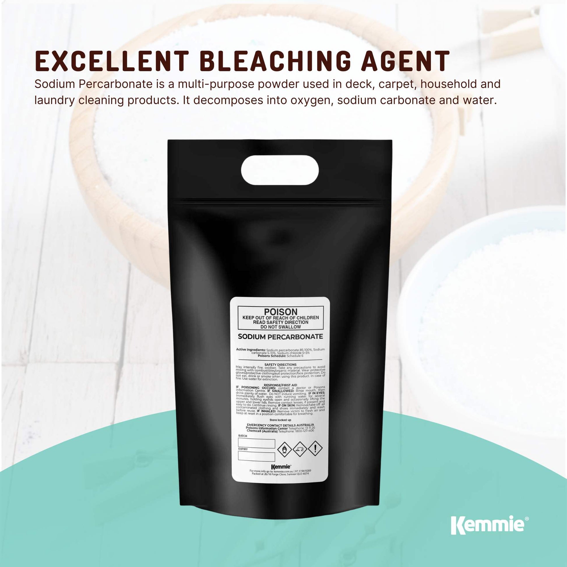 Sodium Percarbonate - Eco Laundry Cleaner Brewing Sanitiser Oxygen Bleach Bulk