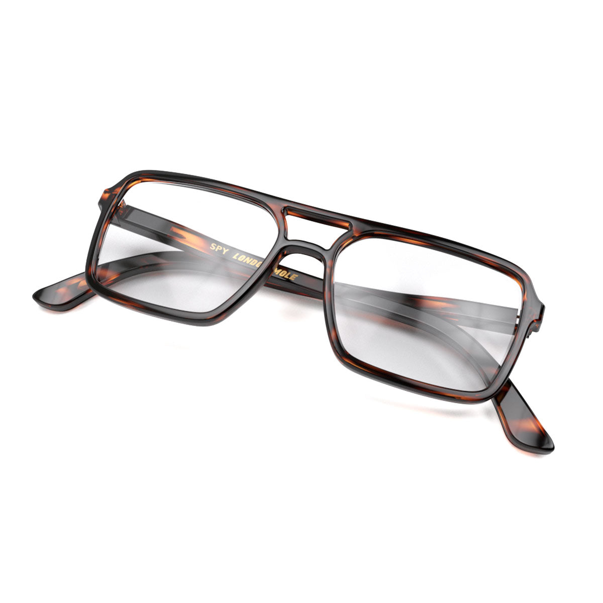 London Mole Spy Blue Blocker Glasses Tortoise Shell