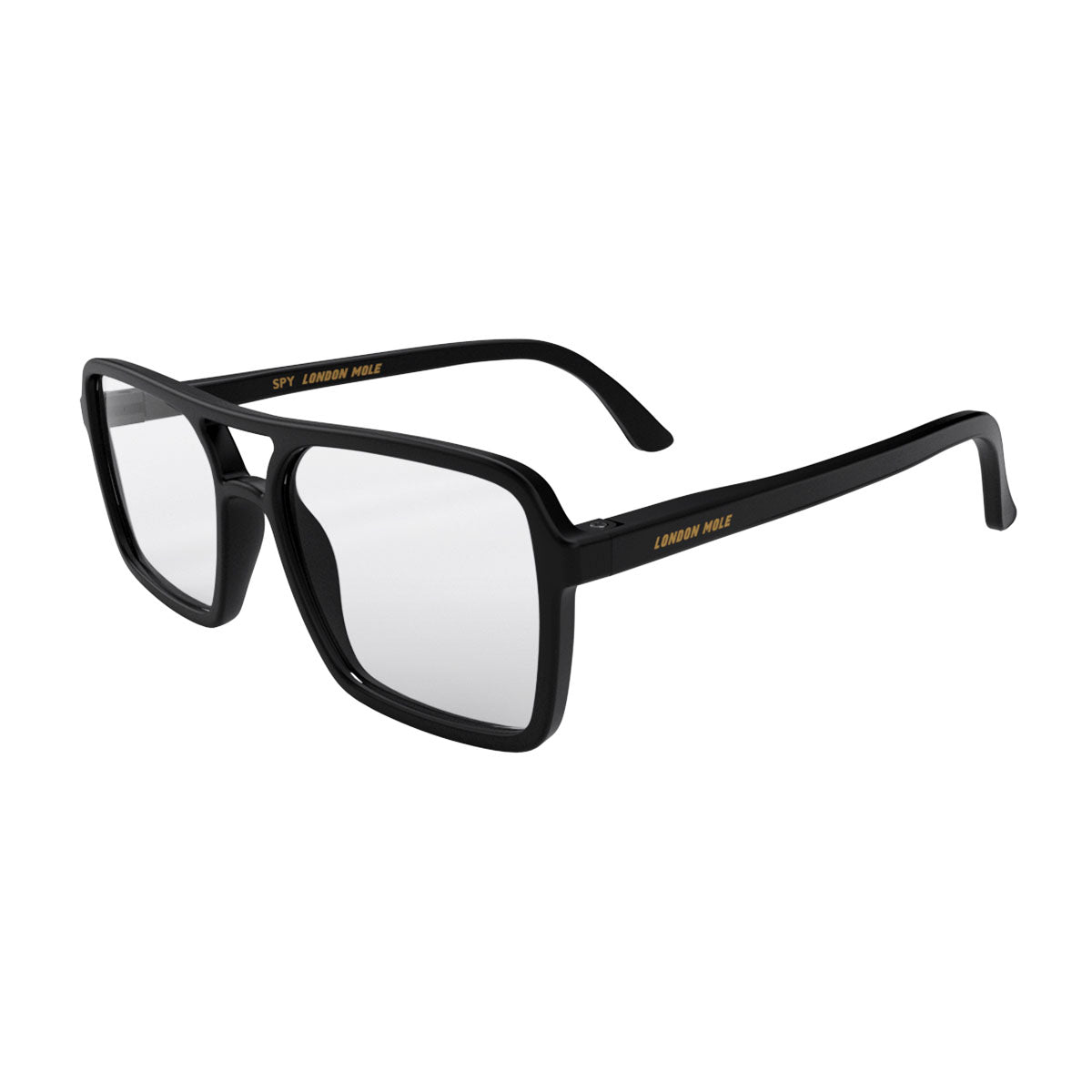 London Mole Spy Blue Blocker Glasses Matte Black