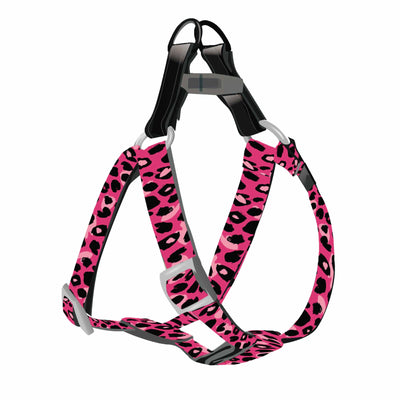 Step In Dog Harness Pet Puppy Reflective Eco Bionic Water Resistant Leopard