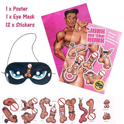 Stick The Junk On The Hunk Hens Party Game Fun Hilarious Hen Pin Bride To Be
