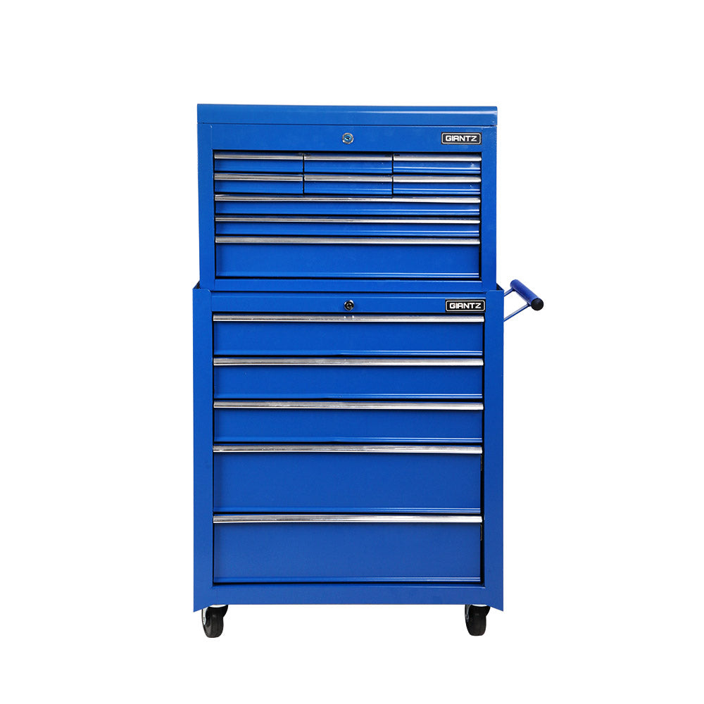 Giantz 14 Drawers Toolbox Chest Cabinet Mechanic Trolley Garage Tool Storage Box