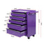 Giantz 5 Drawer Tool Chest Trolley Cabinet Toolbox Heavy Duty Garage Storage Organiser Purple