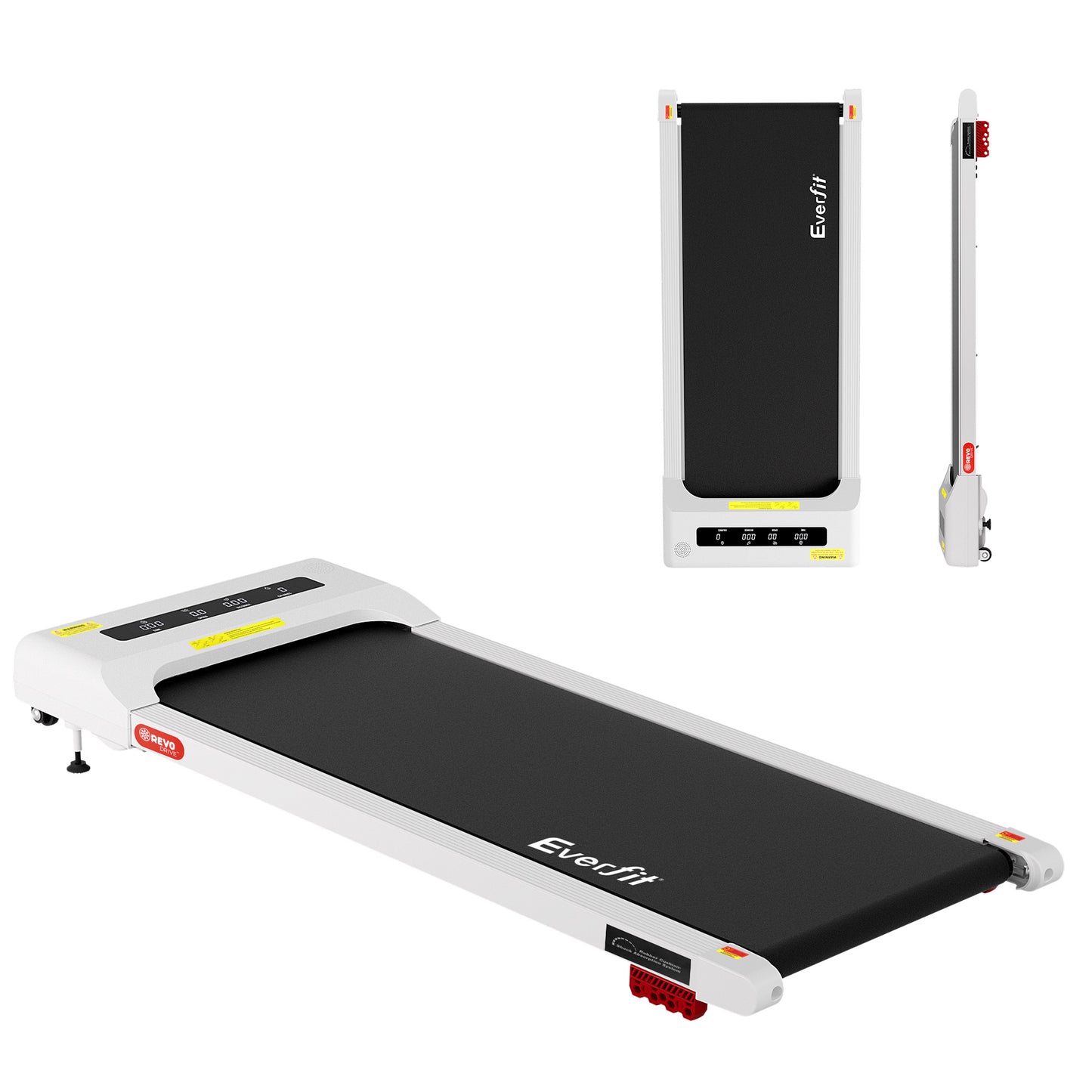 Everfit Treadmill Electric Walking Pad Incline Under Desk Home Gym 380mm White