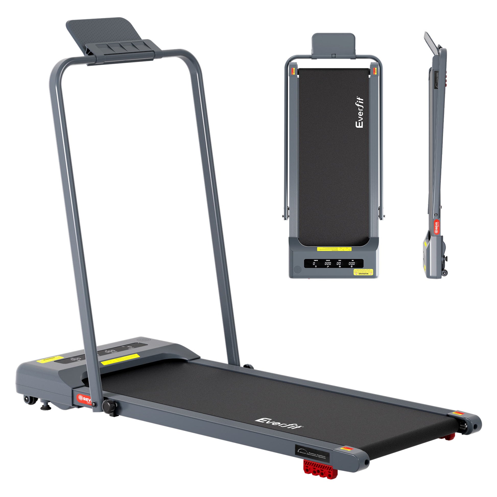Everfit Treadmill Electric Walking Pad Incline Under Desk 380mm Grey