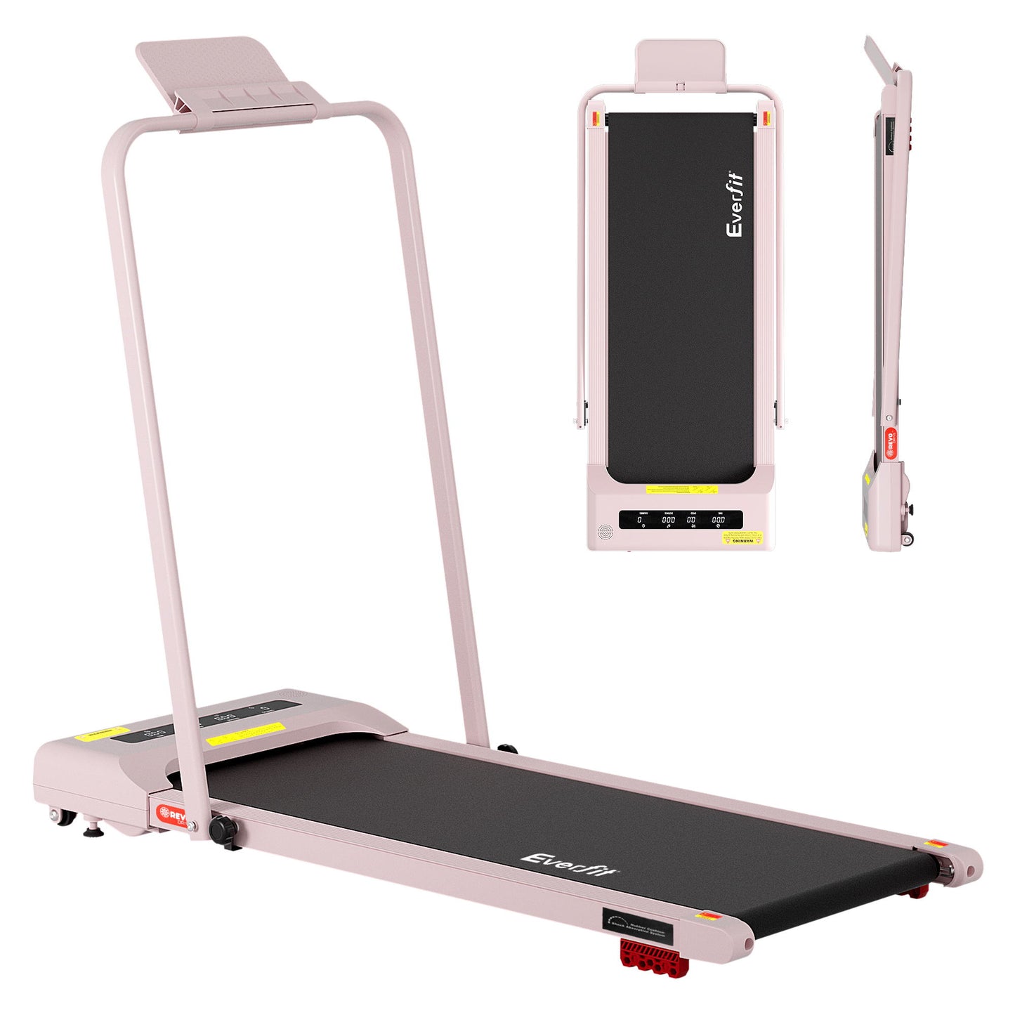 Everfit Treadmill Electric Walking Pad Incline Under Desk 380mm Pink