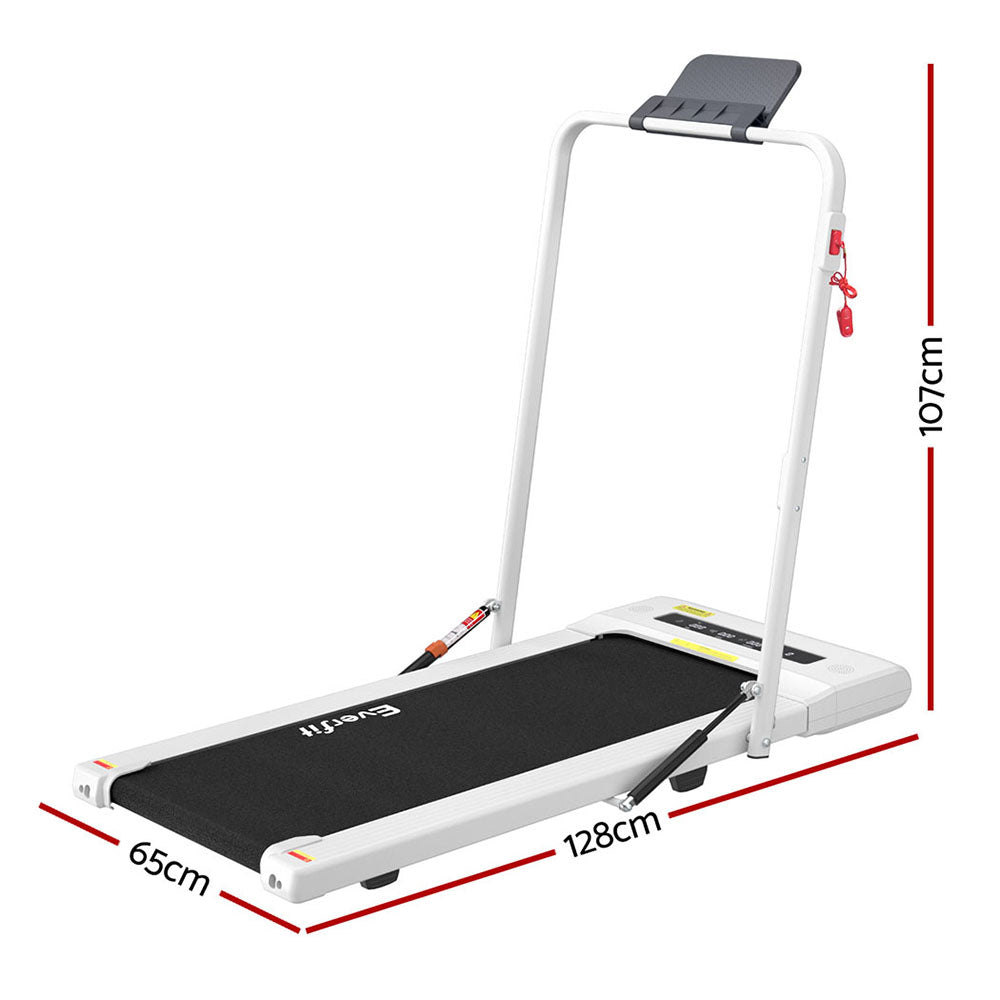 Everfit Treadmill Electric Walking Pad Under Desk Home Gym Fitness 400mm White