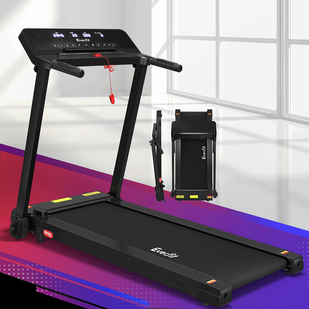 Everfit Treadmill Electric Home Gym Fitness Exercise Knob Foldable 420mm Black Everfit Treadmill Electric Home Gym Fitness Exercise Knob Foldable 420mm Black