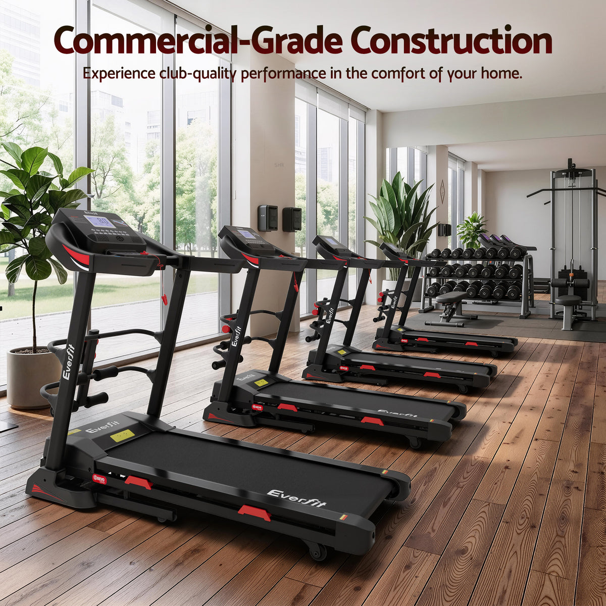 Everfit Treadmill Electric Home Gym Fitness Exercise Machine w/ Sit Up Bar 450mm
