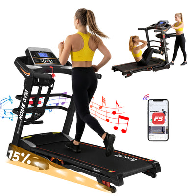 Everfit Treadmill Electric Home Gym Fitness Exercise Machine w/ Massager 480mm