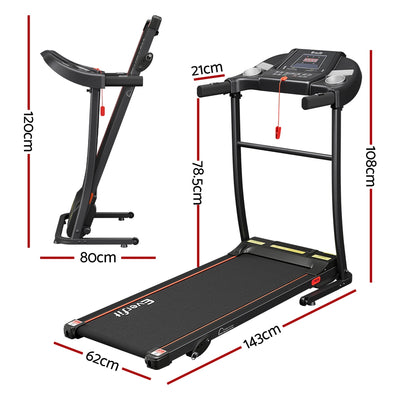 Everfit Electric Treadmill Incline Home Gym Exercise Machine Fitness 400mm