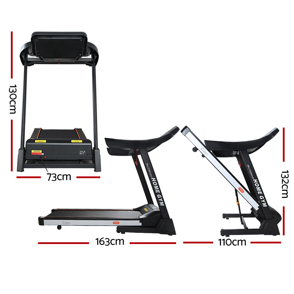 Everfit Electric Treadmill 45cm Incline Running Home Gym Fitness Machine Black Australia