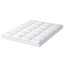Giselle Bedding 1500GSM Bamboo Pillowtop Mattress Topper 10cm Thick Pad for Back Pain Relief, High Loft Cooling Underlay for Dorm & Guest Bed, 45cm Deep Pocket Double