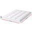 Giselle Bedding 1500GSM Bamboo Pillowtop Mattress Topper 10cm Thick Pad for Back Pain Relief, High Loft Cooling Underlay for Dorm & Guest Bed, 45cm Deep Pocket Double