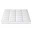 Giselle Bedding 1500GSM Bamboo Pillowtop Mattress Topper 10cm Thick Pad for Back Pain Relief, High Loft Cooling Underlay for Dorm & Guest Bed, 45cm Deep Pocket Double