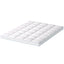 Giselle Bedding 1500GSM Bamboo Pillowtop Mattress Topper 10cm Thick Pad for Back Pain Relief, High Loft Cooling Underlay for Dorm & Guest Bed, 45cm Deep Pocket Queen