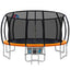 Everfit 16FT Trampoline Round Trampolines With Basketball Hoop Kids Present Gift Enclosure Safety Net Pad Outdoor Orange