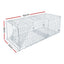 Humane Animal Trap Cage 150 x 50 x 53cm  - Silver