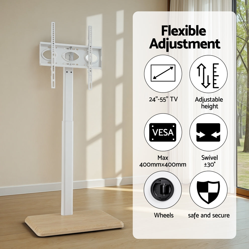 Artiss TV Stand 24-55" Swivel Height Adjustable Floor Mount for TVs