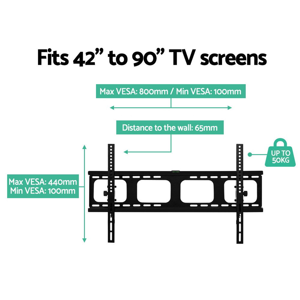 Artiss TV Wall Mount Bracket Tilt Flat Slim LED LCD Plasma 42 55 65 75 90 inch