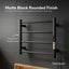 Tatibah 4 Bar Heated Towel Rack Electric Warming Rails + Timer Matte Black