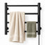 Tatibah 4 Bar Heated Towel Rack Electric Warming Rails + Timer Matte Black