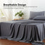 Tatibah Queen Bamboo Viscose Bed Sheet Set Deep 400 Thread Count - Charcoal