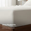 Tatibah King Bamboo Viscose Bed Sheet Set Deep Fit 400 Thread Count - White