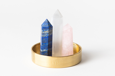Taurus Crystal Trio - Rose Quartz, Selenite + Lapis Lazuli