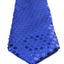 Teen Boys Kids Royal Blue Sequin Elastic Neck Tie