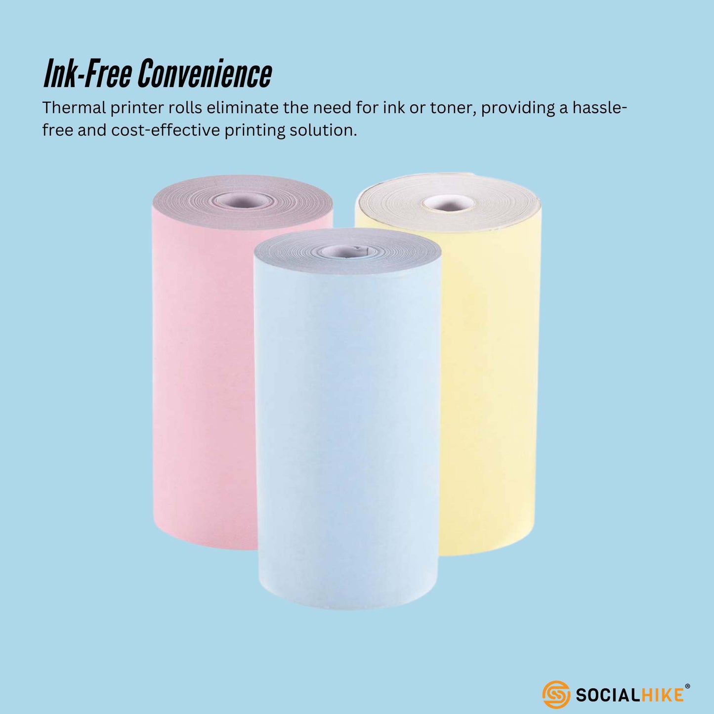 Social Hike 288x Thermal Paper Camera Rolls Colour - Instant Print Refill Bulk