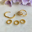 Three rings of bling gold earrings – Tarnish Proof Jewellery