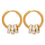 Three rings of bling gold earrings – Tarnish Proof Jewellery