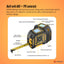 Tooleroo 40m Digital Laser Tape Measure 5m Steel Tape 3-in-1 Measuring Tool