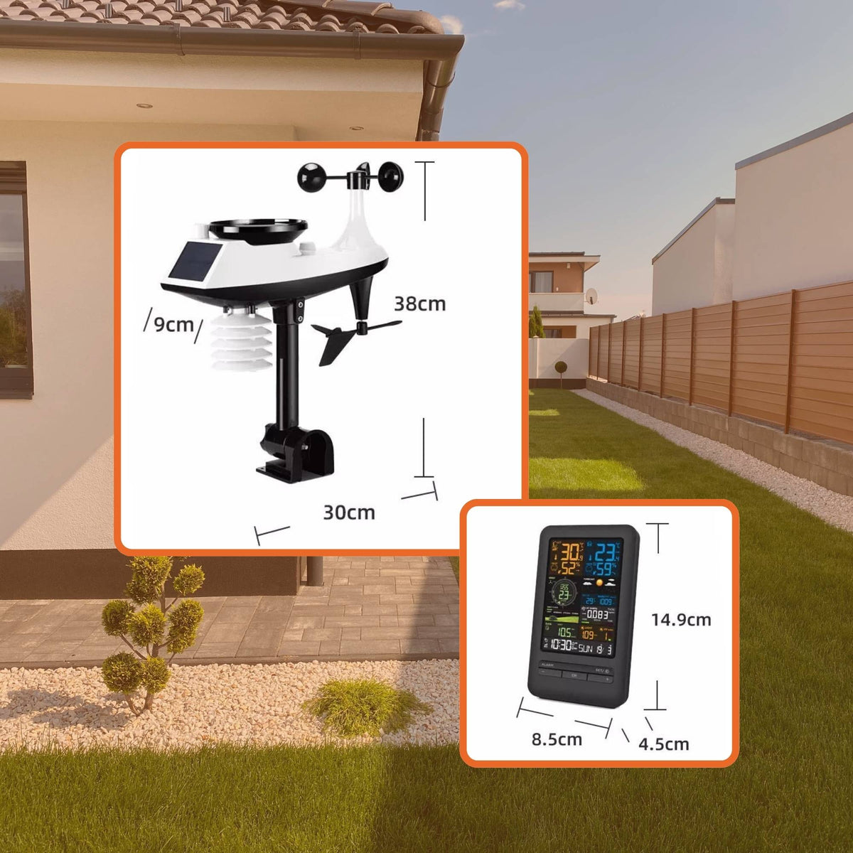 Tooleroo 7-in-1 Automatic Weather Station WiFi Outdoor Sensor Forecast
