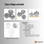 Tooleroo Button Badge Making Set - Maker + Moulds + Badges 25mm 32mm 58mm