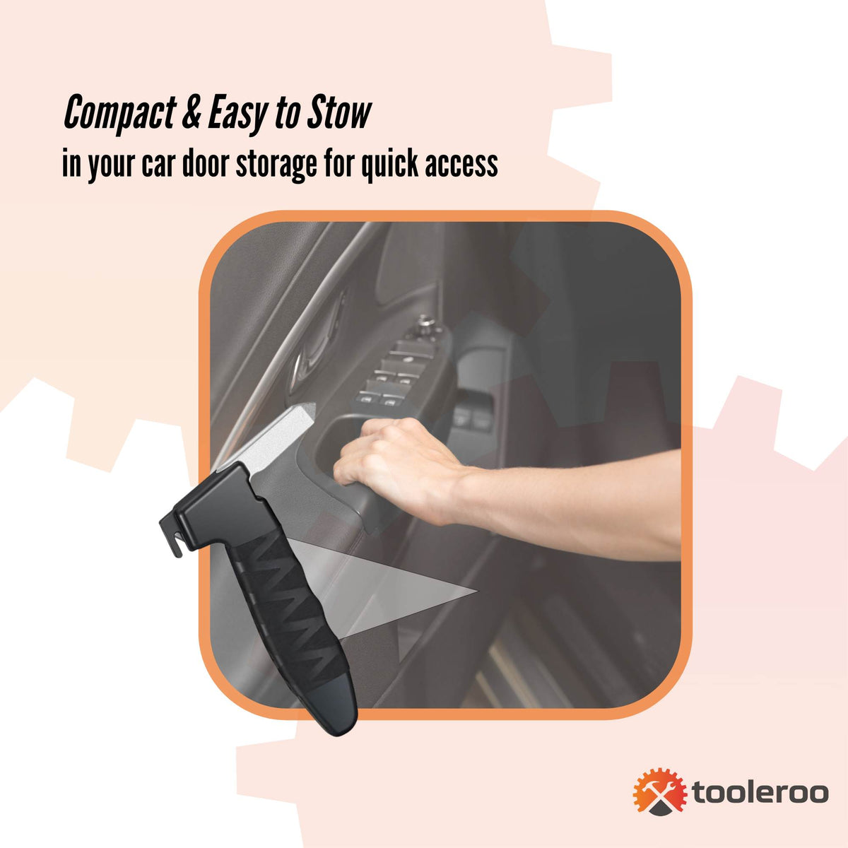 Tooleroo Car Cane Handle 3-in-1 Handy Grip - Lightweight Mobility Tool