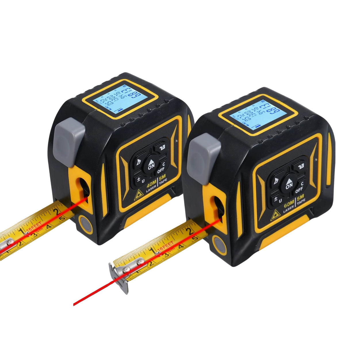 Tooleroo Digital Laser Tape Measure 5m Steel Tape 3-in-1 Measuring Tool