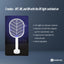 Tooleroo Electric Fly Swatter 2in1 Rechargeable Bug Mosquito Zapper Racket