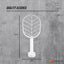 Tooleroo Electric Fly Swatter 2in1 Rechargeable Bug Mosquito Zapper Racket