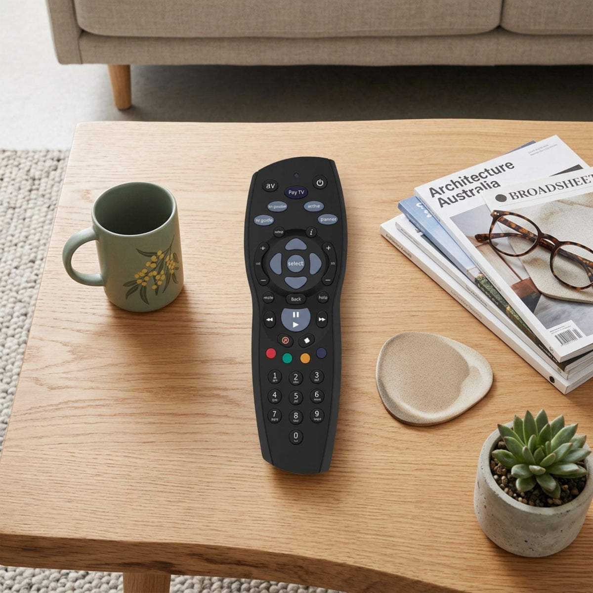 Tooleroo PayTV Remote Control Compatible Foxtel MyStar Sky NZ Black
