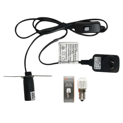 Tooleroo Salt Lamp Switch + E14 Bulb 12V 12W Himalayan Lamp Replacement