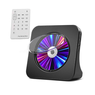 Tooleroo USB Rechargeable Desktop CD Player Speaker – Bluetooth Portable Black