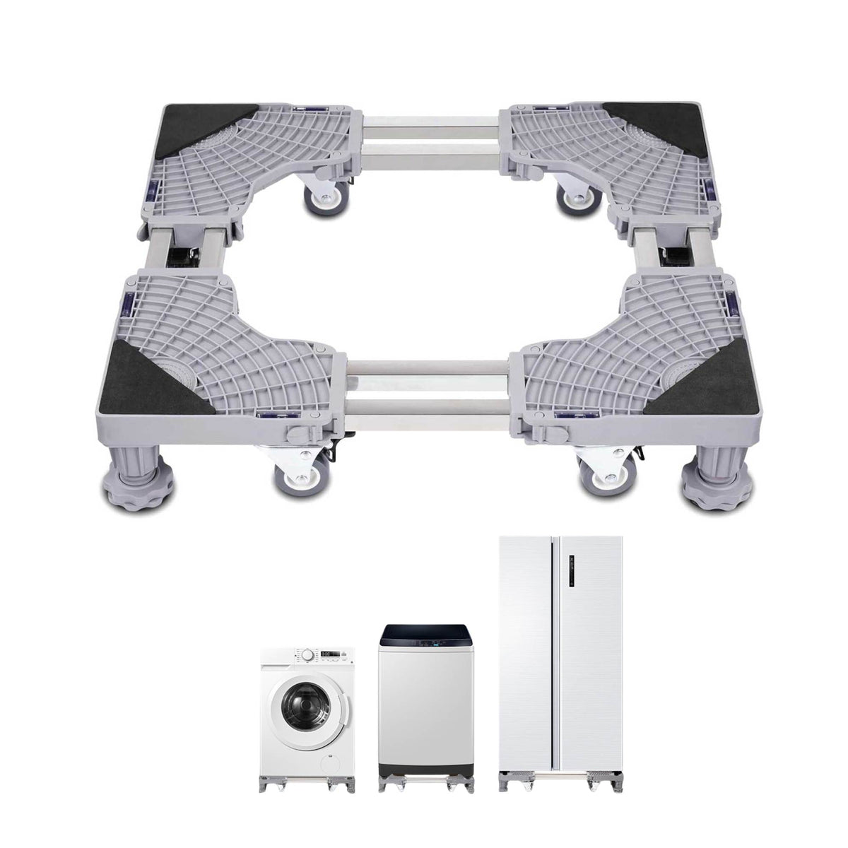 Tooleroo Washing Machine Stand - 300Kg Adjustable Wheeled Appliance Base